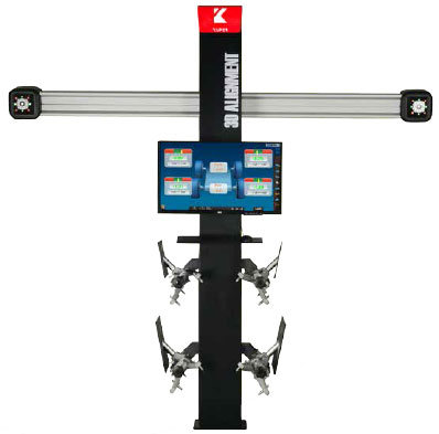 3d wheel alignment with manual camera beam pit lift system