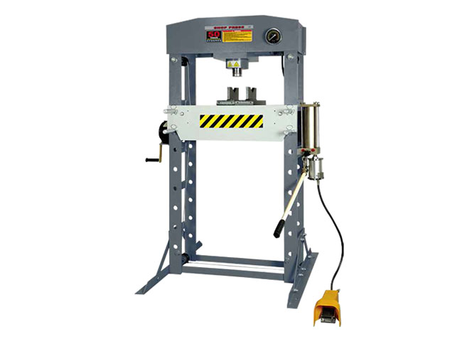 50 ton air hydraulic foot operated workshop press