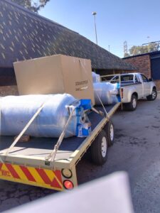 enroute to install a compressor and lifts