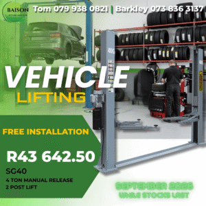 vehicle lifting 2 post lift