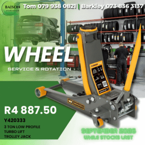 wheel service rotation trolly jack